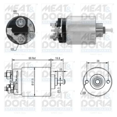Втягивающее реле стартера 46104 Meat&Doria