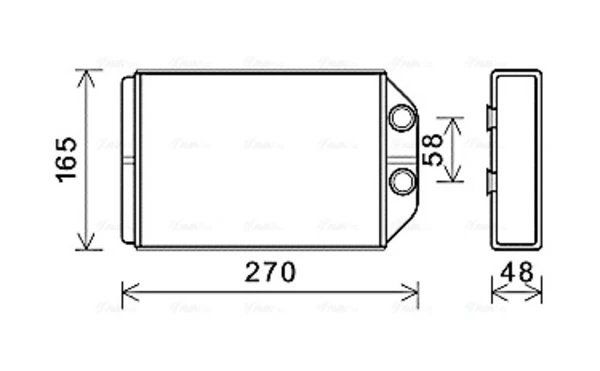 Радиатор печки AIA6393 AVA