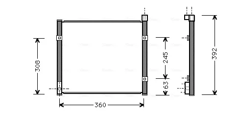 Радиатор кондиционера HD5095 AVA