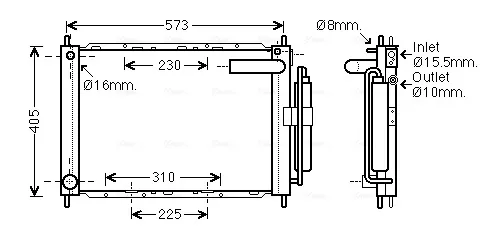 Радиатор DNM370 AVA