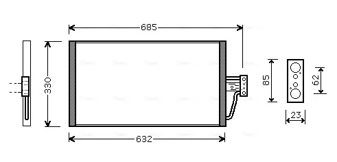 Радиатор кондиционера BW5254 AVA