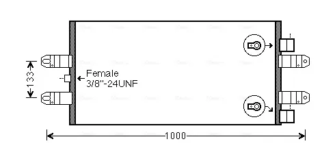 Радиатор кондиционера SC5047 AVA