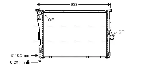 Радиатор BW2304 AVA