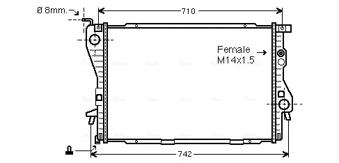 Радиатор BW2202 AVA