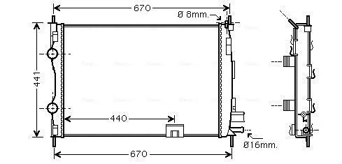 Радиатор DNA2287 AVA