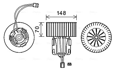 Вентилятор печки BW8539 AVA