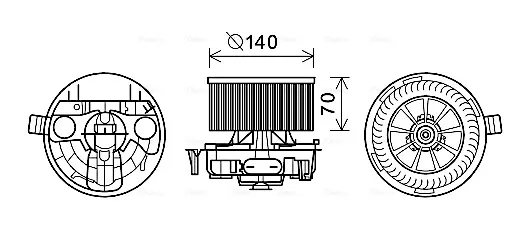 Вентилятор печки RT8574 AVA