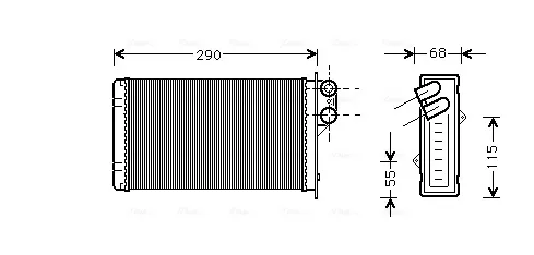 Радиатор печки PE6100 AVA