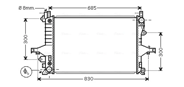 Радиатор VO2115 AVA