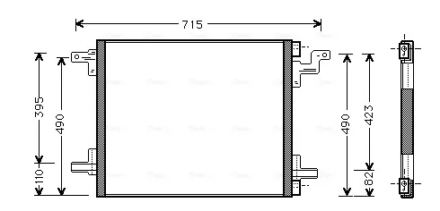 Радиатор кондиционера MS5270 AVA