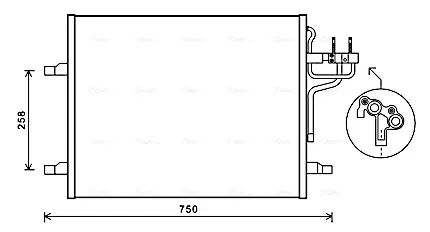 Радиатор кондиционера FDA5483 AVA