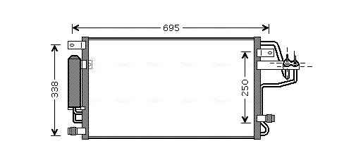 Радиатор кондиционера HY5156D AVA