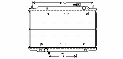 Радиатор DN2266 AVA