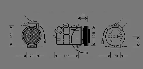 Компрессор кондиционера AIAK011 AVA