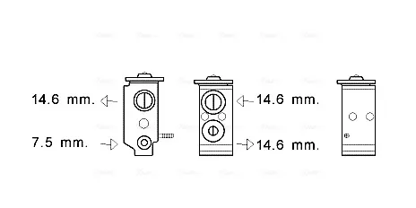 Клапан TRV кондиционера KA1268 AVA