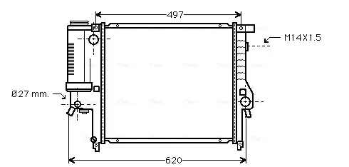 Радиатор BW2124 AVA