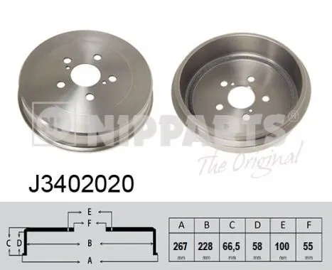 Тормозной барабан J3402020 Nipparts
