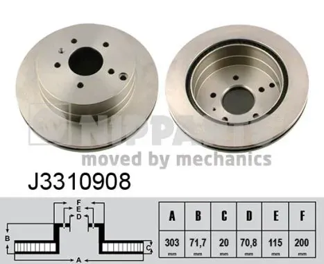 Тормозные диски J3310908 Nipparts