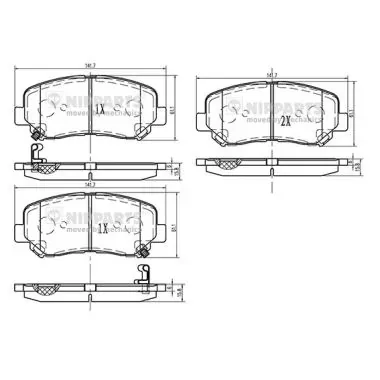 Передние тормозные колодки N3603073 Nipparts