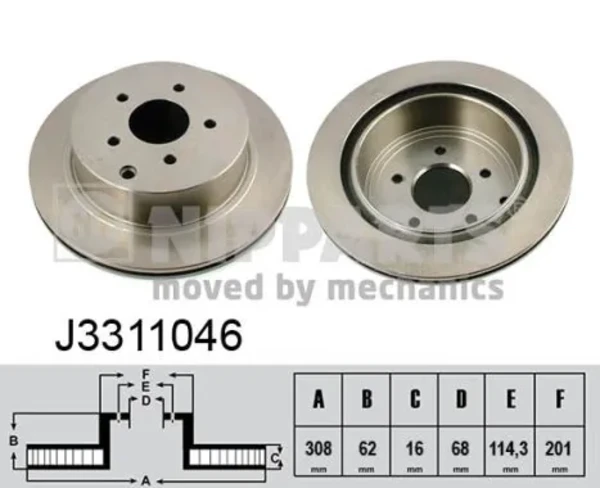 Тормозные диски J3311046 Nipparts