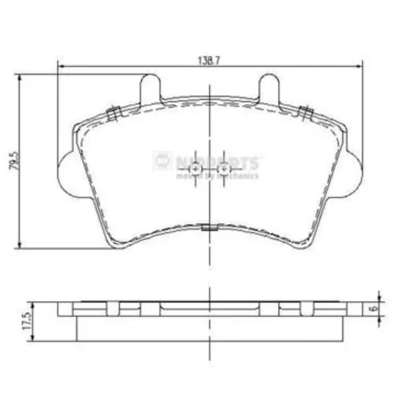 Передние тормозные колодки J3601079 Nipparts