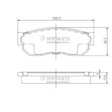 Передние тормозные колодки J3601001 Nipparts