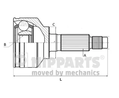 ШРУС наружный передний J2828012 Nipparts