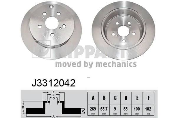 Тормозные диски J3312042 Nipparts