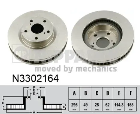 Передние тормозные диски N3302164 Nipparts