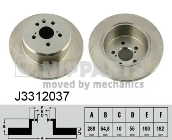 Тормозные диски J3312037 Nipparts