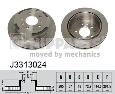 Тормозные диски J3313024 Nipparts