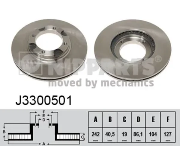 Передние тормозные диски J3300501 Nipparts