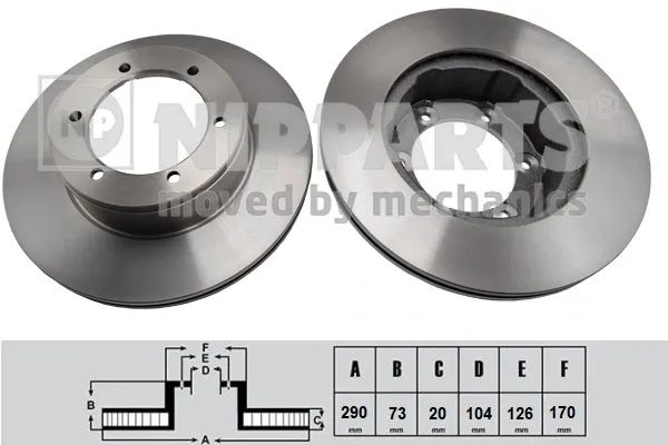 Передние тормозные диски J3305041 Nipparts