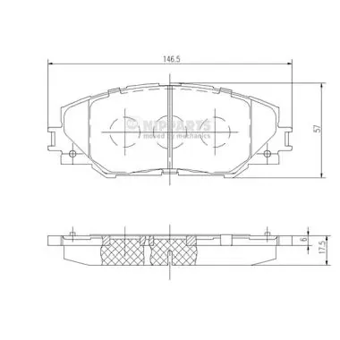 Передние тормозные колодки N3602138 Nipparts