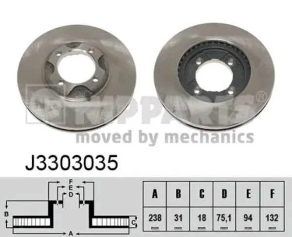 Передние тормозные диски SD4411 Sangsin