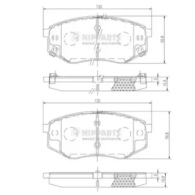 Передние тормозные колодки N3600545 Nipparts
