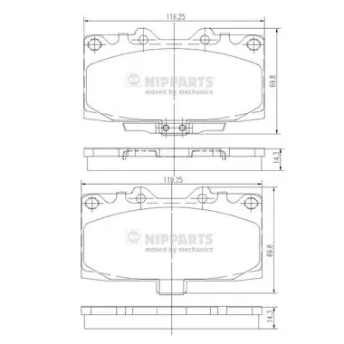  Передние тормозные колодки Subaru Impreza 2