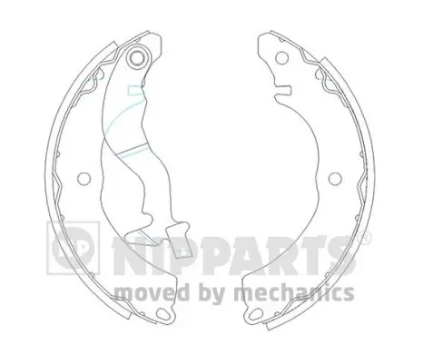 Задние барабанные колодки J3505038 Nipparts