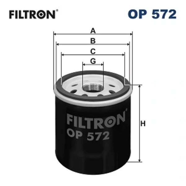 Масляный фильтр OP572 Filtron