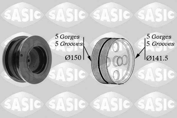 Шкив коленвала 9001812 Sasic
