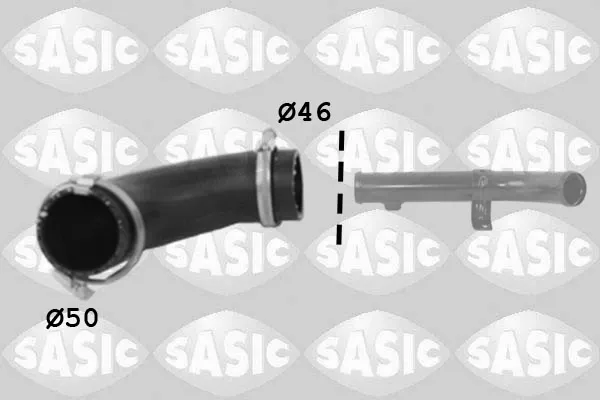 Патрубок воздушный, выход из турбины/компрессора (наддув) 3356091 Sasic