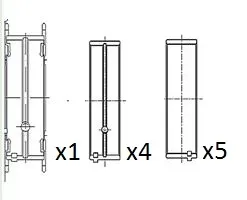 Вкладыши коленвала коренные, комплект, стандарт (STD) BM1010STD FAI