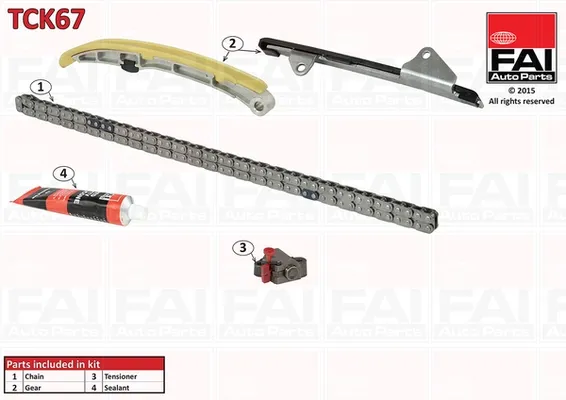 Комплект цепи ГРМ TCK67 FAI