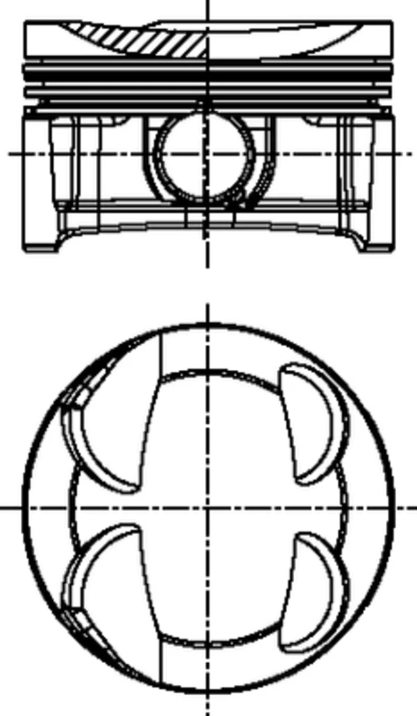  Поршень на 1 цилиндр, 2-й ремонт Citroen C3 2