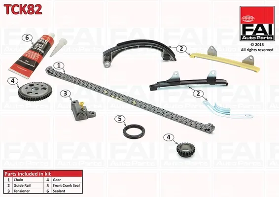 Комплект цепи ГРМ TCK82 FAI