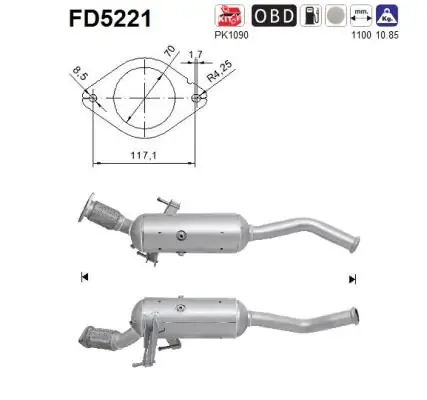 Сажевый фильтр FD5221 AS/Auto Storm