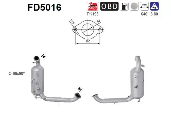 Сажевый фильтр FD5016 AS/Auto Storm