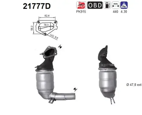 Катализатор 21777D AS/Auto Storm