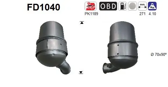 Сажевый фильтр FD1040 AS/Auto Storm