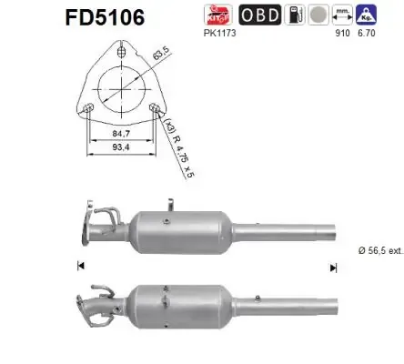Сажевый фильтр FD5106 AS/Auto Storm